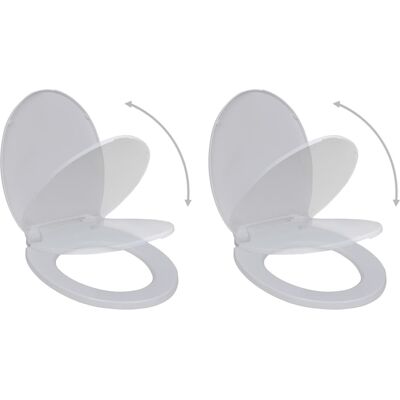 Sièges de WC avec couvercles à fermeture douce 2 pcs - Siège WC - Publicité Sièges de WC avec couvercles à fermeture douce 2 pcs - Siège WC - Publicité