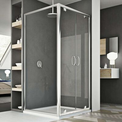 IDRALITE Sintesi Duo Paroi de Douche - 2 Portes Pliantes - 185cm - Publicité IDRALITE Sintesi Duo Paroi de Douche - 2 Portes Pliantes - 185cm - Publicité