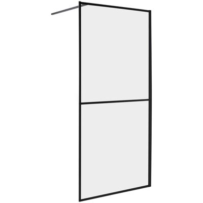 Beliani Paroi De Douche En Verre Trempé 90 X 190 Cm Avec Cadre En Aluminium Noire Aculeo - Publicité Beliani Paroi De Douche En Verre Trempé 90 X 190 Cm Avec Cadre En Aluminium Noire Aculeo - Publicité