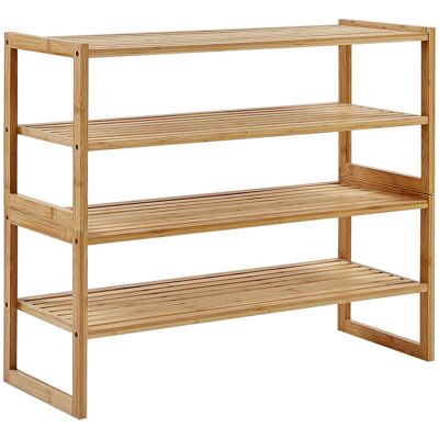 Beliani Etagère 4 Niveaux De Salle De Bain En Bambou Bois Clair Uvalda - Publicité Beliani Etagère 4 Niveaux De Salle De Bain En Bambou Bois Clair Uvalda - Publicité