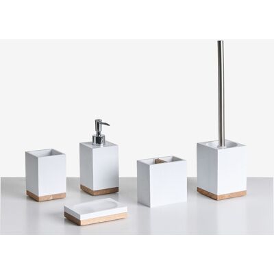Beliani Ensemble D'Accessoires De Salle De Bain En Polyrésine 5 Pièces Distributeur - Publicité Beliani Ensemble D'Accessoires De Salle De Bain En Polyrésine 5 Pièces Distributeur - Publicité