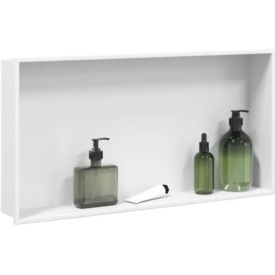 Niche De Douche Blanc Mat 62x32x9 Cm Acier Inoxydable Vidaxl - Publicité Niche De Douche Blanc Mat 62x32x9 Cm Acier Inoxydable Vidaxl - Publicité