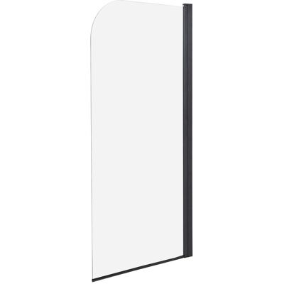Beliani Paroi De Douche Minimaliste En Verre Trempé Réglable 140 X 70 Cm Noir Lapan - Publicité Beliani Paroi De Douche Minimaliste En Verre Trempé Réglable 140 X 70 Cm Noir Lapan - Publicité