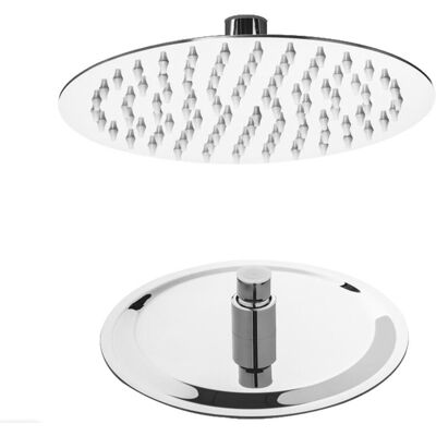 Metaform - Pomme de douche ronde en acier inoxydable - Effet pluie - 20cm - Tête de douche - Publicité Metaform - Pomme de douche ronde en acier inoxydable - Effet pluie - 20cm - Tête de douche - Publicité