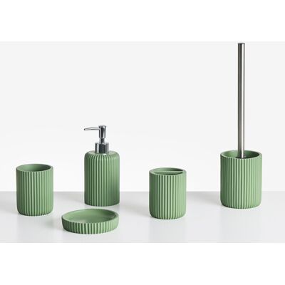 Beliani Ensemble D'Accessoires De Salle De Bain 5 Pièces En Polyrésine Vert Camana - Publicité Beliani Ensemble D'Accessoires De Salle De Bain 5 Pièces En Polyrésine Vert Camana - Publicité