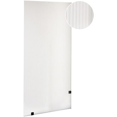 Beliani Paroi De Douche En Verre Trempé 90 X 195 Cm Cadre En Aluminium Cannelé Noire - Publicité Beliani Paroi De Douche En Verre Trempé 90 X 195 Cm Cadre En Aluminium Cannelé Noire - Publicité