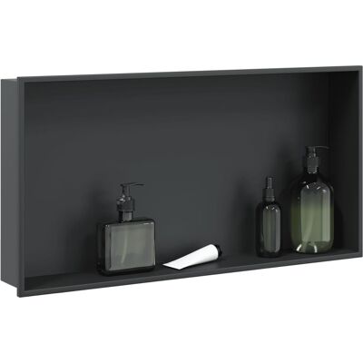 Niche De Douche Noir Mat 62x32x9 Cm Acier Inoxydable Vidaxl - Publicité Niche De Douche Noir Mat 62x32x9 Cm Acier Inoxydable Vidaxl - Publicité