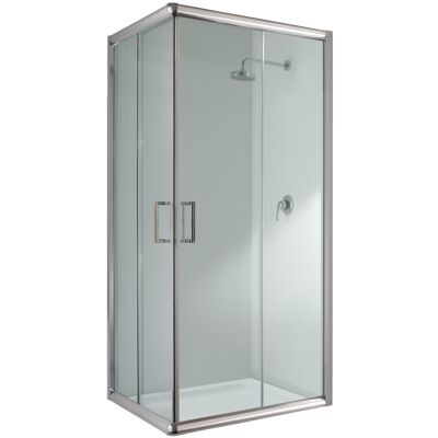 Idralite Cabine De Douche 100x80 H200 Cm Verre Transparent Angulaire Alabama - Publicité Idralite Cabine De Douche 100x80 H200 Cm Verre Transparent Angulaire Alabama - Publicité