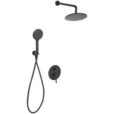 Beliani Ensemble De Douche Encastrable En Laiton 3 Fonctions De Douche Suspendu Noir - Publicité Beliani Ensemble De Douche Encastrable En Laiton 3 Fonctions De Douche Suspendu Noir - Publicité