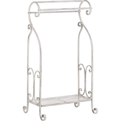 Beliani - Porte Serviette Échelle - Linares - En Métal, Blanc Vielli - Publicité Beliani - Porte Serviette Échelle - Linares - En Métal, Blanc Vielli - Publicité