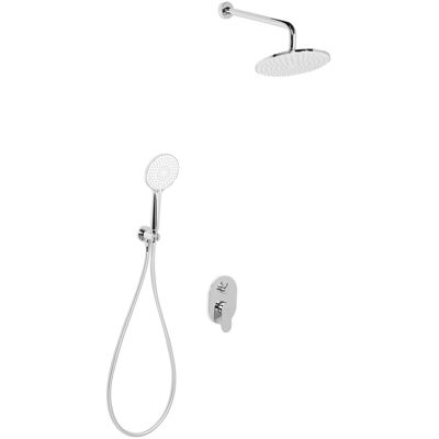 Beliani Ensemble De Douche Encastrable En Laiton 3 Fonctions De Douche Suspendu Argenté - Publicité Beliani Ensemble De Douche Encastrable En Laiton 3 Fonctions De Douche Suspendu Argenté - Publicité