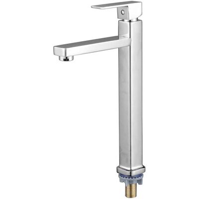 Avizar Robinet Monocommande Corps Haut Avec Bec Droit Finition Chromée Argent - Publicité Avizar Robinet Monocommande Corps Haut Avec Bec Droit Finition Chromée Argent - Publicité