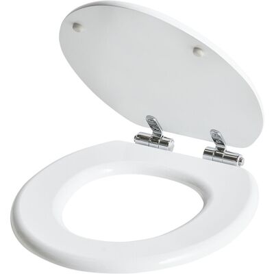 Beliani Siège De Toilettes En Mdf 46 X 38 Cm Fermeture Douce Accessoire Salle De Bain Es - Publicité Beliani Siège De Toilettes En Mdf 46 X 38 Cm Fermeture Douce Accessoire Salle De Bain Es - Publicité