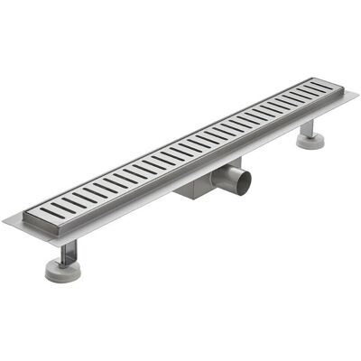 Idralite Caniveau De Douche Acier Inox Grille À Fente 120 Cm Italienne - Publicité Idralite Caniveau De Douche Acier Inox Grille À Fente 120 Cm Italienne - Publicité