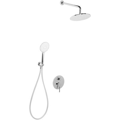 Beliani Ensemble De Douche Encastrable En Laiton 3 Fonctions De Douche Suspendu Argenté - Publicité Beliani Ensemble De Douche Encastrable En Laiton 3 Fonctions De Douche Suspendu Argenté - Publicité