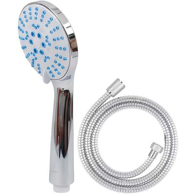 Avizar Pomme De Douche Pour Salle De Bain Avec Flexible 1.5m Inox Argent - Publicité Avizar Pomme De Douche Pour Salle De Bain Avec Flexible 1.5m Inox Argent - Publicité