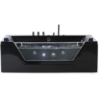 Beliani Baignoire Balnéo 170 Cm En Acrylique Sanitaire Noir À Led Sous-Marines Samana - Publicité Beliani Baignoire Balnéo 170 Cm En Acrylique Sanitaire Noir À Led Sous-Marines Samana - Publicité