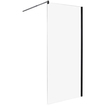 Beliani Paroi De Douche En Verre Trempé 90 X 190 Cm Sans Porte Noir Ahaus - Publicité Beliani Paroi De Douche En Verre Trempé 90 X 190 Cm Sans Porte Noir Ahaus - Publicité