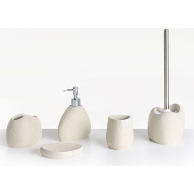 Beliani Ensemble D'Accessoires De Salle De Bain 5 Pièces Beige Clai - Publicité Beliani Ensemble D'Accessoires De Salle De Bain 5 Pièces Beige Clai - Publicité