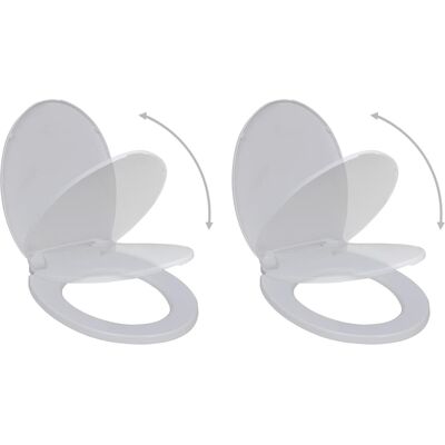 Sièges de WC avec couvercles à fermeture douce 2 pcs - Siège WC - Publicité Sièges de WC avec couvercles à fermeture douce 2 pcs - Siège WC - Publicité