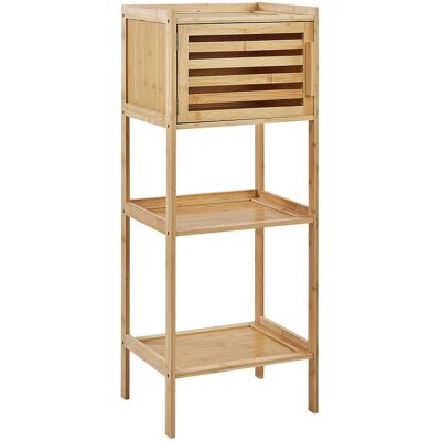 Beliani Etagère En Bambou Rangement Salle De Bain Avec Porte Bois Clair Beckley - Publicité Beliani Etagère En Bambou Rangement Salle De Bain Avec Porte Bois Clair Beckley - Publicité