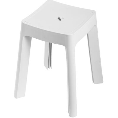 Tabouret de bain Metaform Keope avec rangement - Blanc - Publicité Tabouret de bain Metaform Keope avec rangement - Blanc - Publicité