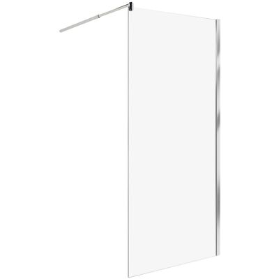 Beliani Paroi De Douche En Verre Trempé 90 X 190 Cm Sans Porte Argenté Ahaus - Publicité Beliani Paroi De Douche En Verre Trempé 90 X 190 Cm Sans Porte Argenté Ahaus - Publicité
