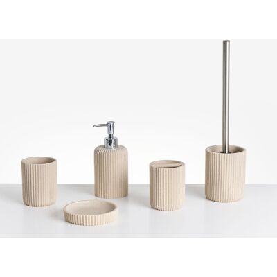Beliani Ensemble D'Accessoires De Salle De Bain 5 Pièces En Polyrésine - Publicité Beliani Ensemble D'Accessoires De Salle De Bain 5 Pièces En Polyrésine - Publicité