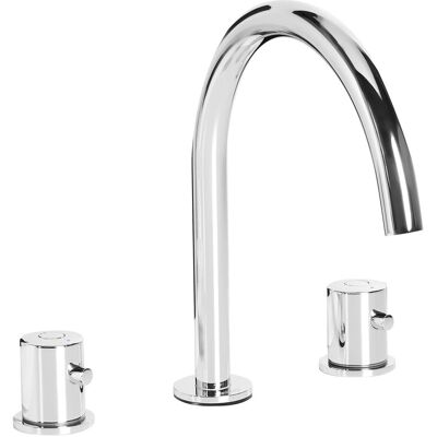 Beliani Robinet De Lavabo En Laiton Avec Deux Poignées Accessoire De Salle De Bain Argen - Publicité Beliani Robinet De Lavabo En Laiton Avec Deux Poignées Accessoire De Salle De Bain Argen - Publicité