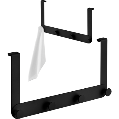 Sans Marque Support De Cabine De Douche, Crochet Porte-Serviettes Quadruple, Acier Noir - Publicité Sans Marque Support De Cabine De Douche, Crochet Porte-Serviettes Quadruple, Acier Noir - Publicité