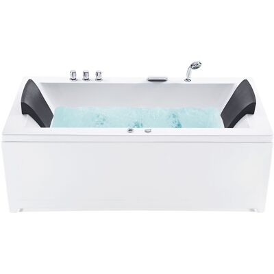 Beliani Baignoire en Acrylique Blanc 183 x 90 cm Côté Gauche - Jacuzzi - Publicité Beliani Baignoire en Acrylique Blanc 183 x 90 cm Côté Gauche - Jacuzzi - Publicité