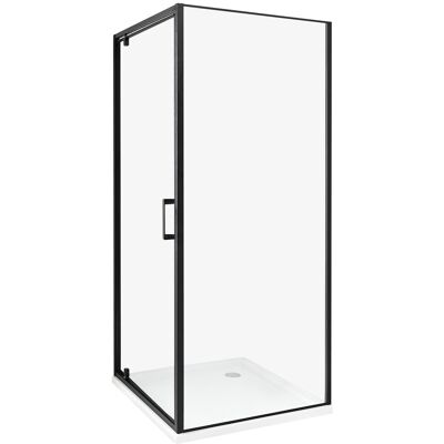 Beliani Cabine De Douche Carré En Verre Trempé 80 X 80 X 185 Cm Porte Simple Noir Darli - Publicité Beliani Cabine De Douche Carré En Verre Trempé 80 X 80 X 185 Cm Porte Simple Noir Darli - Publicité