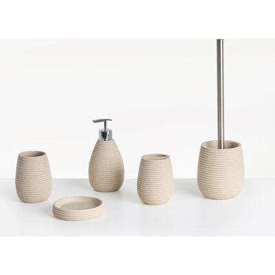 Beliani Ensemble D'Accessoires De Salle De Bain En Polyrésine 5 Pièces - Publicité Beliani Ensemble D'Accessoires De Salle De Bain En Polyrésine 5 Pièces - Publicité
