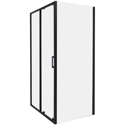 Beliani Cabine De Douche En Verre Trempé 80 X 100 X 185 Cm 1 Porte Noir Yoro - Publicité Beliani Cabine De Douche En Verre Trempé 80 X 100 X 185 Cm 1 Porte Noir Yoro - Publicité