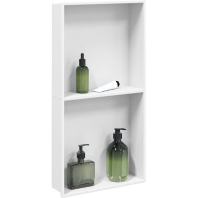 Niche De Douche Blanc Mat 32x62x9 Cm Acier Inoxydable Vidaxl - Publicité Niche De Douche Blanc Mat 32x62x9 Cm Acier Inoxydable Vidaxl - Publicité