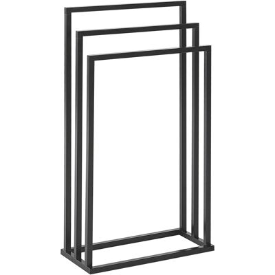 Beliani Porte-Serviettes Sur Pied Salle De Bain 3 Barres Acier Noir Charras - Publicité Beliani Porte-Serviettes Sur Pied Salle De Bain 3 Barres Acier Noir Charras - Publicité