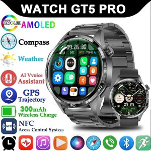 Montre Connectée Gt5 Pro Homme Amoled Gps Nfc Étanche Gris - Publicité Montre Connectée Gt5 Pro Homme Amoled Gps Nfc Étanche Gris - Publicité