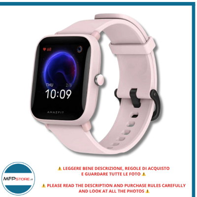 Smartwatch Amazfit Bip U Avec Écran Hd Et Fonctions De Fitness, Rose - Sigillé - Publicité Smartwatch Amazfit Bip U Avec Écran Hd Et Fonctions De Fitness, Rose - Sigillé - Publicité