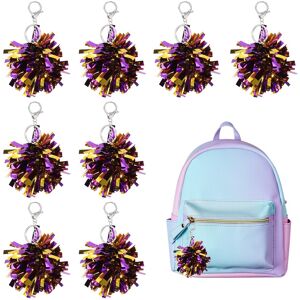Uxcell 20 Pcs Porte-Clés Pompon Pour Cheerleading Cadeau Charm, Ton Or/violet - Publicité Uxcell 20 Pcs Porte-Clés Pompon Pour Cheerleading Cadeau Charm, Ton Or/violet - Publicité