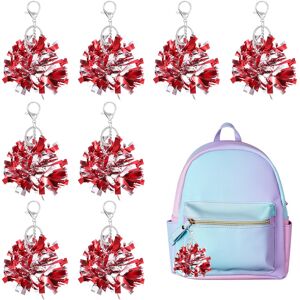 Uxcell 20 Pièces Porte-Clés Pompons Pour Cheerleading Cadeau Charm Rouge/argent - Publicité Uxcell 20 Pièces Porte-Clés Pompons Pour Cheerleading Cadeau Charm Rouge/argent - Publicité