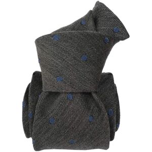 Segni Et Disegni Cravate En Laine Et Soie, Catane Gris Pois Bleu - Gris - Fabrique En Italie. Publicité Segni Et Disegni Cravate En Laine Et Soie, Catane Gris Pois Bleu - Gris - Fabrique En Italie. Publicité