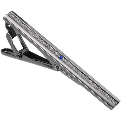 Uxcell Pince À Cravate Pour Hommes Avec Strass, Noir Gris (Bleu) - Publicité Uxcell Pince À Cravate Pour Hommes Avec Strass, Noir Gris (Bleu) - Publicité