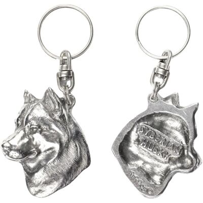 ART Husky De Sibérie - Porte-Clés Chien Plaqué Argent Dans Un Coffret Décoratif, Acc - Publicité ART Husky De Sibérie - Porte-Clés Chien Plaqué Argent Dans Un Coffret Décoratif, Acc - Publicité