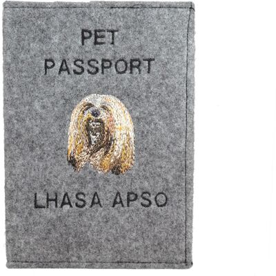 Art-Dog - Lhasa Apso - Feutre - 17x12,5 cm - Étui passeport - Publicité Art-Dog - Lhasa Apso - Feutre - 17x12,5 cm - Étui passeport - Publicité