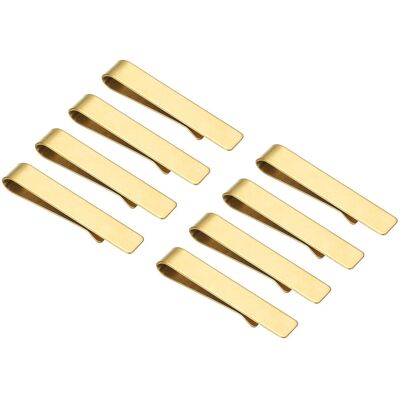 Uxcell 8pcs Pinces À Cravate 1.9inch, Acier Inoxydable Pour Hommes, Or - Publicité Uxcell 8pcs Pinces À Cravate 1.9inch, Acier Inoxydable Pour Hommes, Or - Publicité