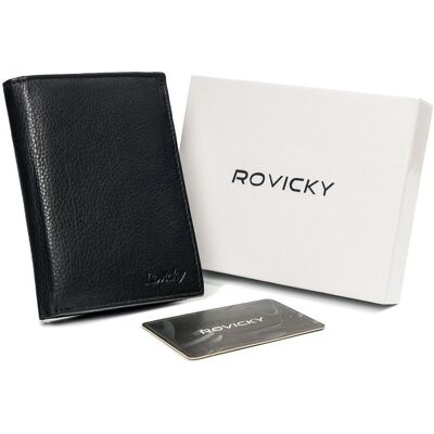 Sans Marque Portefeuille Homme Élégant En Cuir Véritable, Noir, Protection Rfid - Rovicky - Publicité Sans Marque Portefeuille Homme Élégant En Cuir Véritable, Noir, Protection Rfid - Rovicky - Publicité