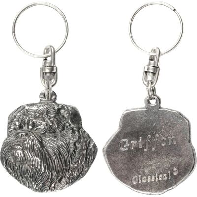ART Griffon Bruxellois Ier - Porte-Clés Chien Argenté Dans Un Coffret Décoratif, Acc - Publicité ART Griffon Bruxellois Ier - Porte-Clés Chien Argenté Dans Un Coffret Décoratif, Acc - Publicité