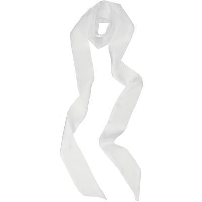 Uxcell Écharpe Longue En Soie Unie Pour Stylish Ribbon, Blanc - Publicité Uxcell Écharpe Longue En Soie Unie Pour Stylish Ribbon, Blanc - Publicité