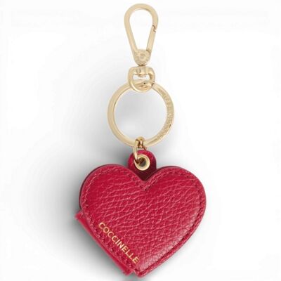 Mode Coccinelle Charm Porte-Photos Hearty Femme Écarlate En Cuir Et Métal - Publicité Mode Coccinelle Charm Porte-Photos Hearty Femme Écarlate En Cuir Et Métal - Publicité