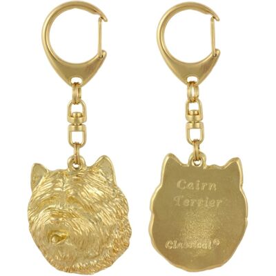 Porte-clés Cairn Terrier en or Art-Dog - Accessoire de luxe pour chien - Publicité Porte-clés Cairn Terrier en or Art-Dog - Accessoire de luxe pour chien - Publicité